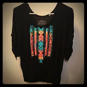 Panhandle Slim Medium Aztec Print Top